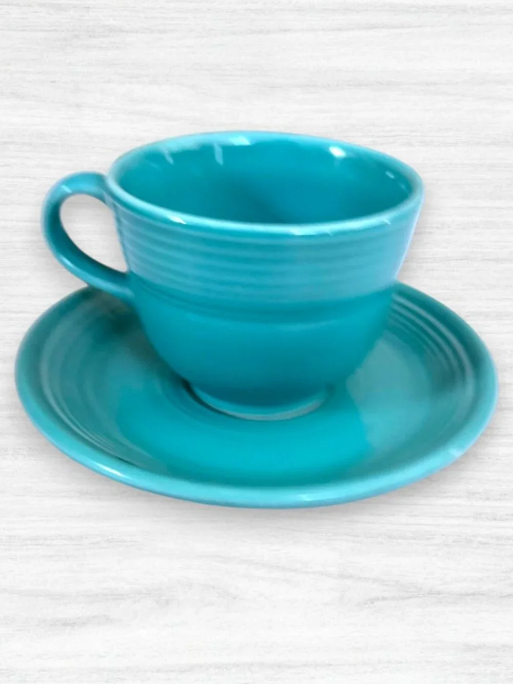 Fiesta Turquoise Cup & Saucer Set Fiestaware Homer Laughlin